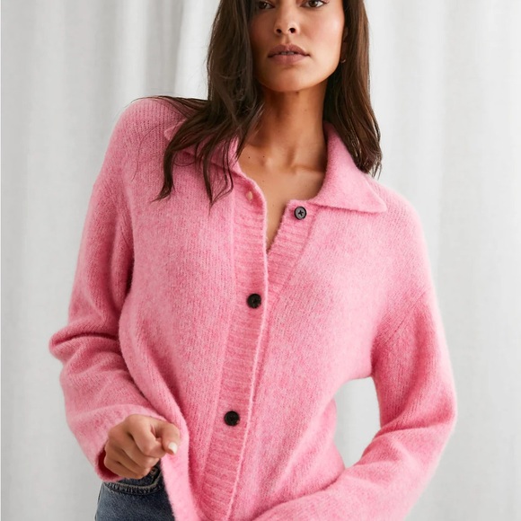 Rails Sweaters - Rails Pink Button-Up Women's Sweater